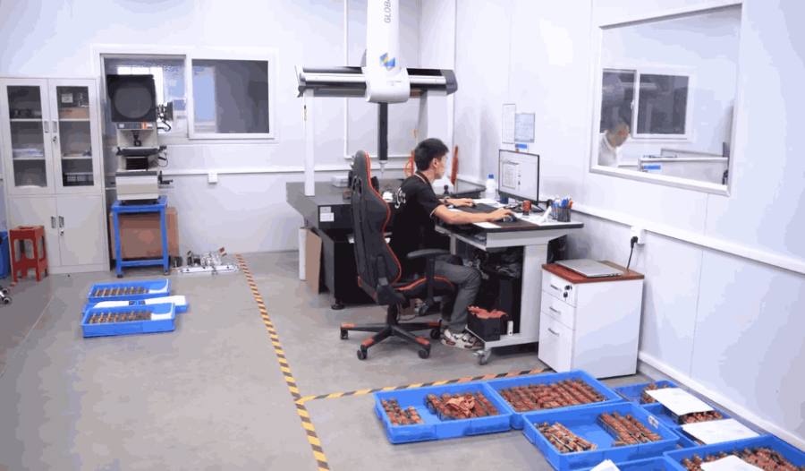 Measurement room with a CMM and optical comparator at the OSHID keycap factory